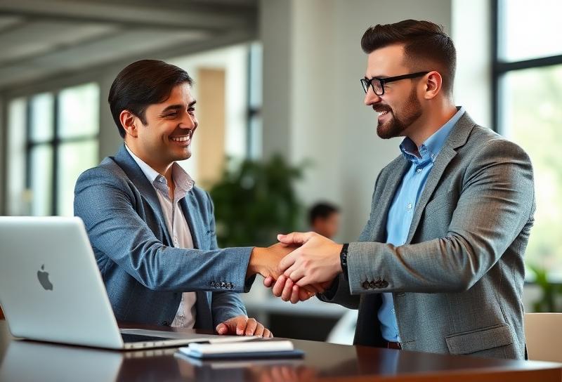 Client and consultant reviewing local search improvements together